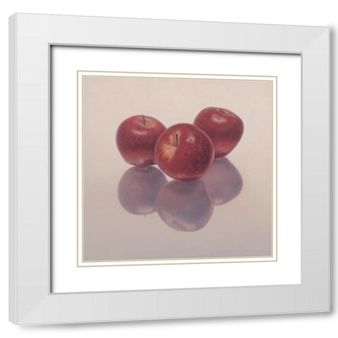 12DK1271 White Modern Wood Framed Art Print with Double Matting by Delaer