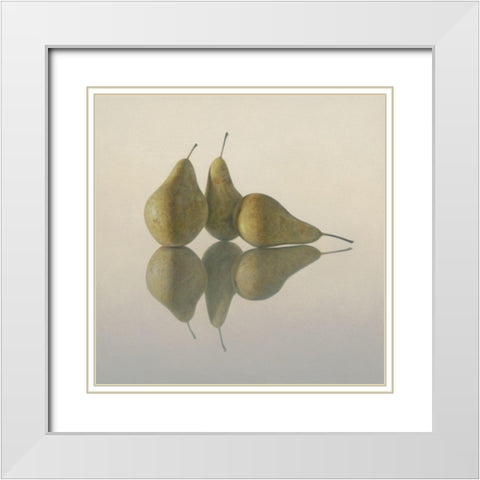 12DK1269 White Modern Wood Framed Art Print with Double Matting by Delaer