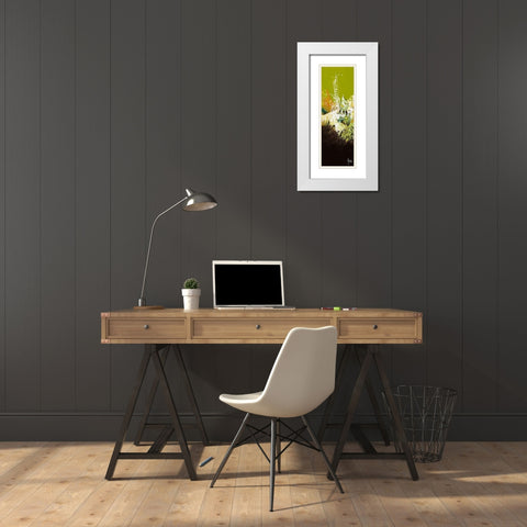 Amitie White Modern Wood Framed Art Print with Double Matting by Jadis