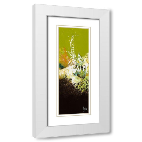 Amitie White Modern Wood Framed Art Print with Double Matting by Jadis