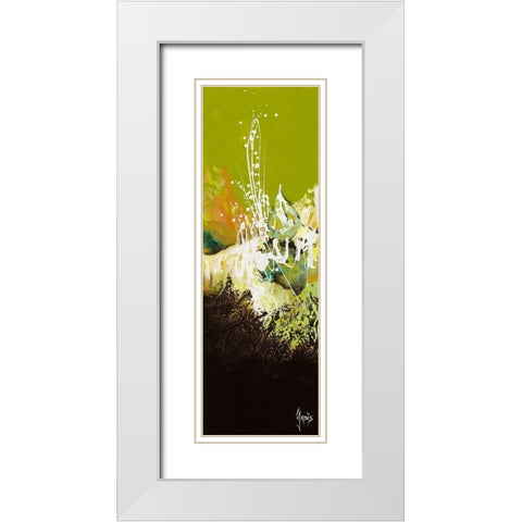 Amitie White Modern Wood Framed Art Print with Double Matting by Jadis