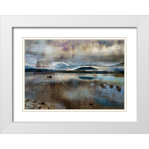 L ile noire White Modern Wood Framed Art Print with Double Matting by Le Visage, J-M