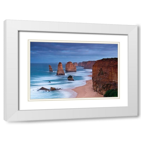 Great Ocean Road Australia White Modern Wood Framed Art Print with Double Matting by Ernemann, Lothar