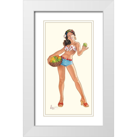 Juanita I White Modern Wood Framed Art Print with Double Matting by Hitte, Patrick