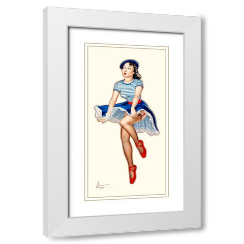Titi White Modern Wood Framed Art Print with Double Matting by Hitte, Patrick