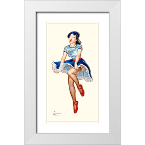 Titi White Modern Wood Framed Art Print with Double Matting by Hitte, Patrick