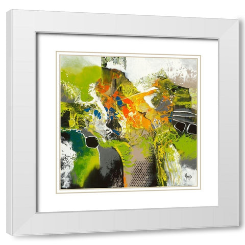 Avatar White Modern Wood Framed Art Print with Double Matting by Jadis