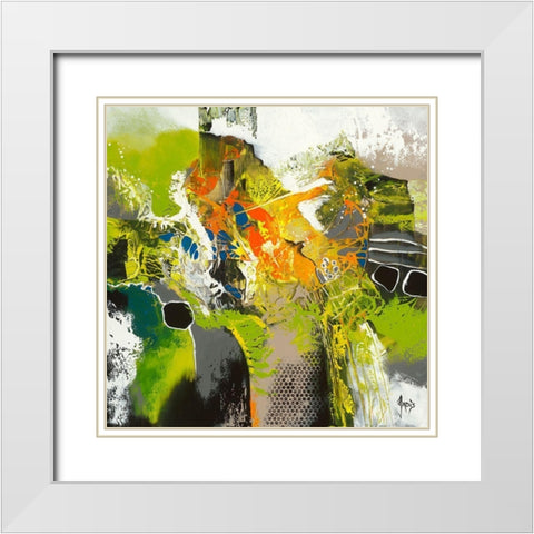 Avatar White Modern Wood Framed Art Print with Double Matting by Jadis