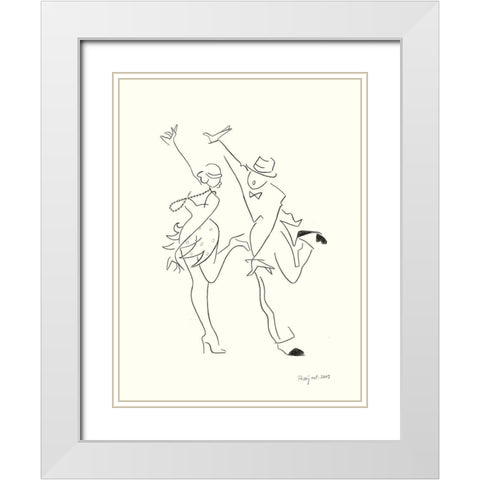 Charleston White Modern Wood Framed Art Print with Double Matting by Schneider, Rosy