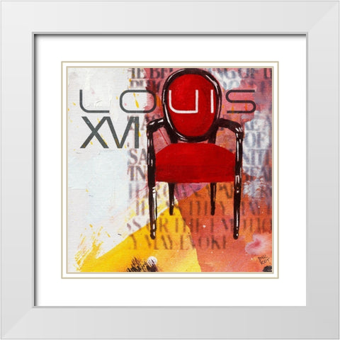 Salon I White Modern Wood Framed Art Print with Double Matting by Ducret, Patrice