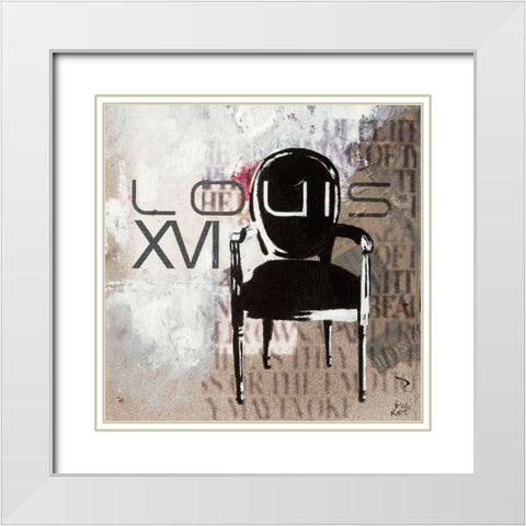 Salon II White Modern Wood Framed Art Print with Double Matting by Ducret, Patrice