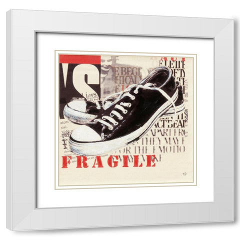 Fragile White Modern Wood Framed Art Print with Double Matting by Ducret, Patrice