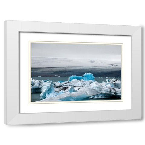 Jokulsárlon-Island White Modern Wood Framed Art Print with Double Matting by Seidel, Leo