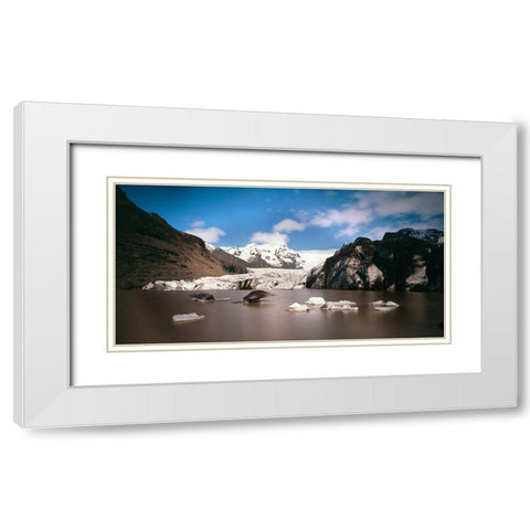 Vatnajokull-Island White Modern Wood Framed Art Print with Double Matting by Seidel, Leo