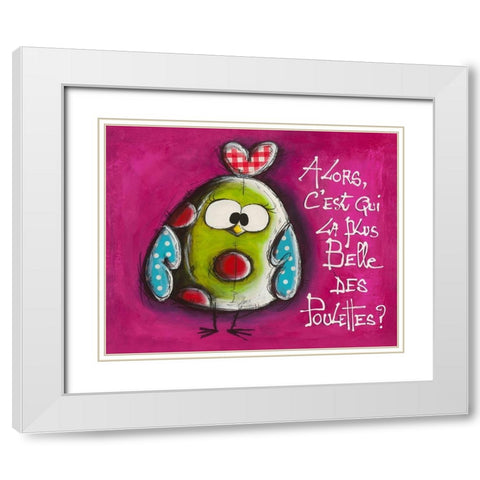 La plus belle ... White Modern Wood Framed Art Print with Double Matting by Mougin, Carine