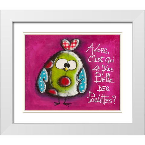 La plus belle ... White Modern Wood Framed Art Print with Double Matting by Mougin, Carine