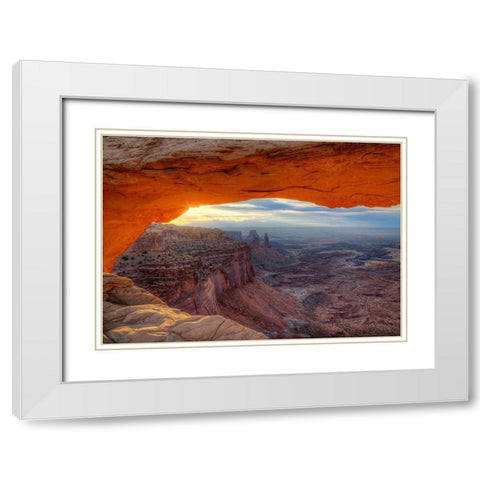 Grand Canyon White Modern Wood Framed Art Print with Double Matting by Terrible, Aurelien