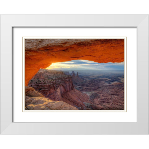 Grand Canyon White Modern Wood Framed Art Print with Double Matting by Terrible, Aurelien