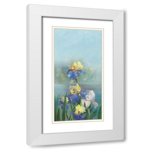 Isola Bella IV White Modern Wood Framed Art Print with Double Matting by Vernageau, Sylvie