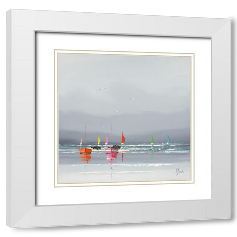 Avant l orage I White Modern Wood Framed Art Print with Double Matting by Flanet, Frederic