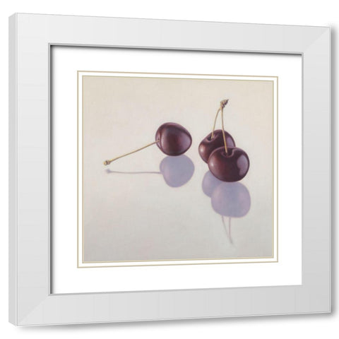 12DK1293 White Modern Wood Framed Art Print with Double Matting by Delaer