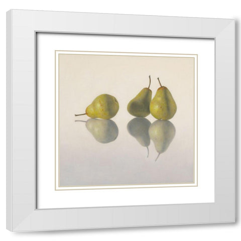 12DK1292 White Modern Wood Framed Art Print with Double Matting by Delaer