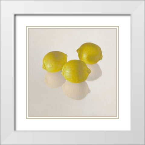 12DK1280 White Modern Wood Framed Art Print with Double Matting by Delaer