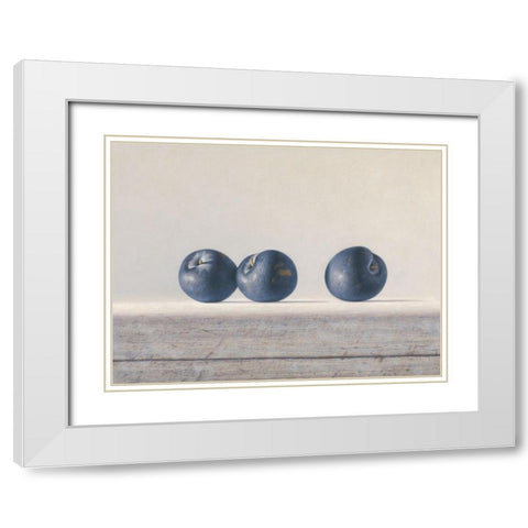 12DK1279 White Modern Wood Framed Art Print with Double Matting by Delaer