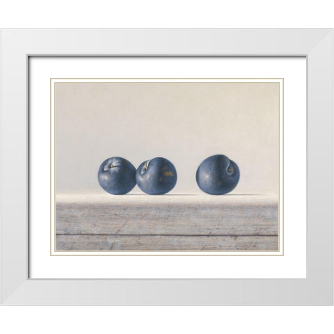 12DK1279 White Modern Wood Framed Art Print with Double Matting by Delaer