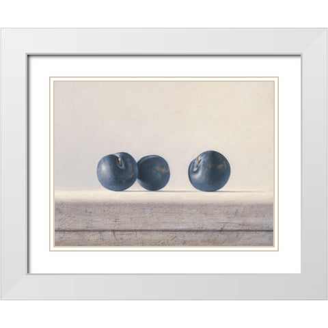 12DK1290 White Modern Wood Framed Art Print with Double Matting by Delaer