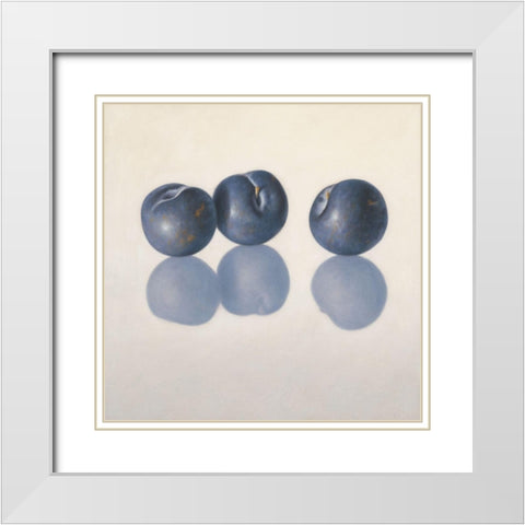 12DK1286 White Modern Wood Framed Art Print with Double Matting by Delaer