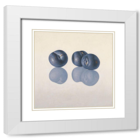 12DK1282 White Modern Wood Framed Art Print with Double Matting by Delaer