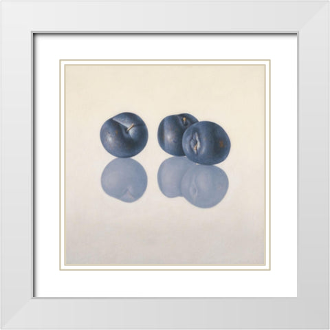 12DK1282 White Modern Wood Framed Art Print with Double Matting by Delaer