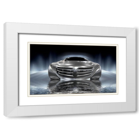 Car Collection Water White Modern Wood Framed Art Print with Double Matting by Hillert, Peter