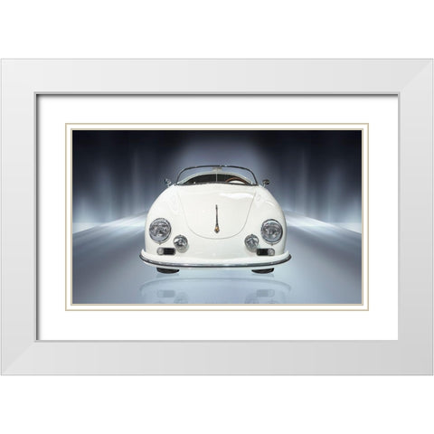 Car Collection 14 White Modern Wood Framed Art Print with Double Matting by Hillert, Peter