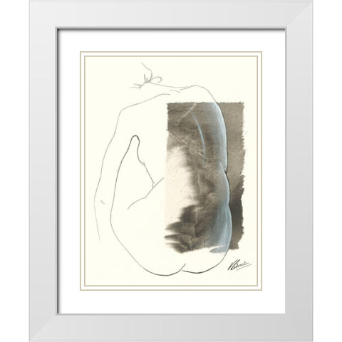 Maïte I White Modern Wood Framed Art Print with Double Matting by Cadoret, Virginie