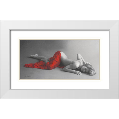 Bodyscape II White Modern Wood Framed Art Print with Double Matting by Seifert, Brita