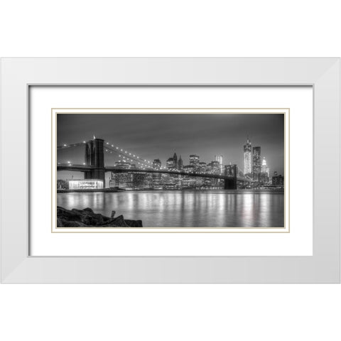 Fraternal Twins White Modern Wood Framed Art Print with Double Matting by Terrible, Aurelien