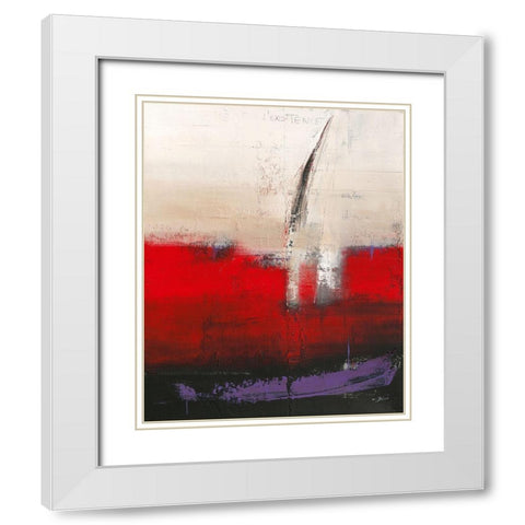 L existence White Modern Wood Framed Art Print with Double Matting by Becam, Carole