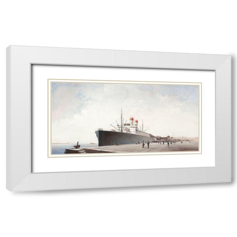 Le grand depart White Modern Wood Framed Art Print with Double Matting by Letestu, Yann