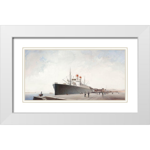 Le grand depart White Modern Wood Framed Art Print with Double Matting by Letestu, Yann