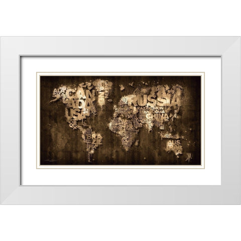 Dark Storm Plain White Modern Wood Framed Art Print with Double Matting by Mikael D. Design