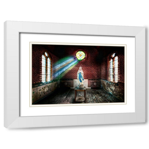 The private Chapel White Modern Wood Framed Art Print with Double Matting by Haker, Matthias