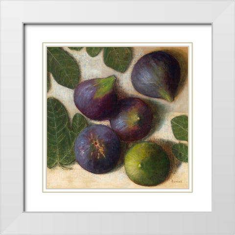 Figues White Modern Wood Framed Art Print with Double Matting by Lionnet, Pascal