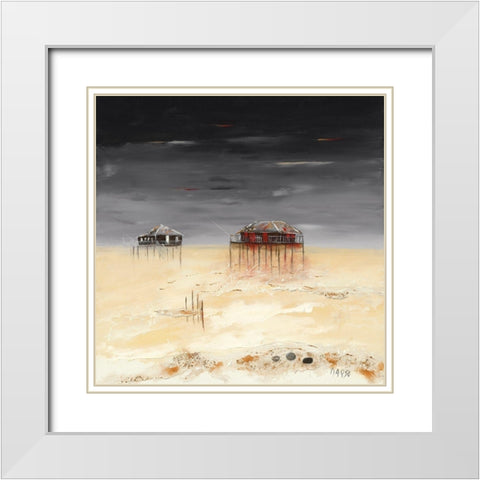 L estuaire White Modern Wood Framed Art Print with Double Matting by Marso