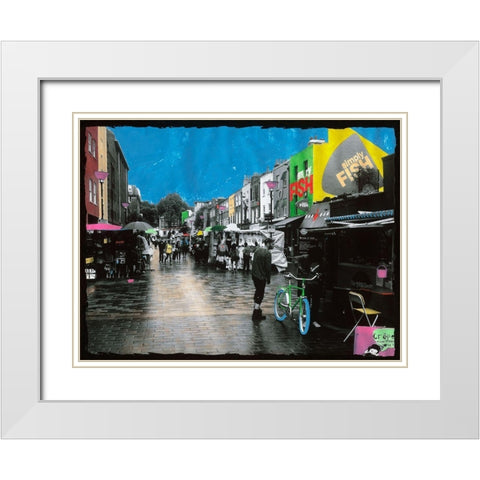 Fish and Crepes White Modern Wood Framed Art Print with Double Matting by Simonutti, Riccardo