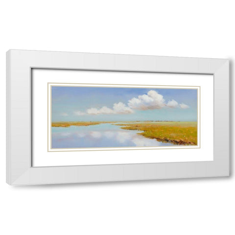 A clear Day in the Field White Modern Wood Framed Art Print with Double Matting by Groenhart, Jan