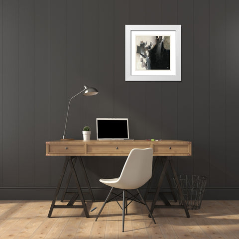 Clair obscur White Modern Wood Framed Art Print with Double Matting by Marchi