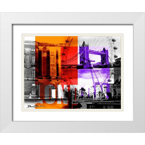 London White Modern Wood Framed Art Print with Double Matting by Carlson, Don