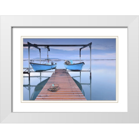 Standby White Modern Wood Framed Art Print with Double Matting by Bertrande, Arnaud